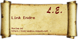 Link Endre névjegykártya